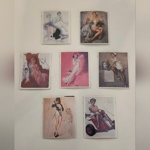 Vintage Pin-Up Art Prints Magnet Set